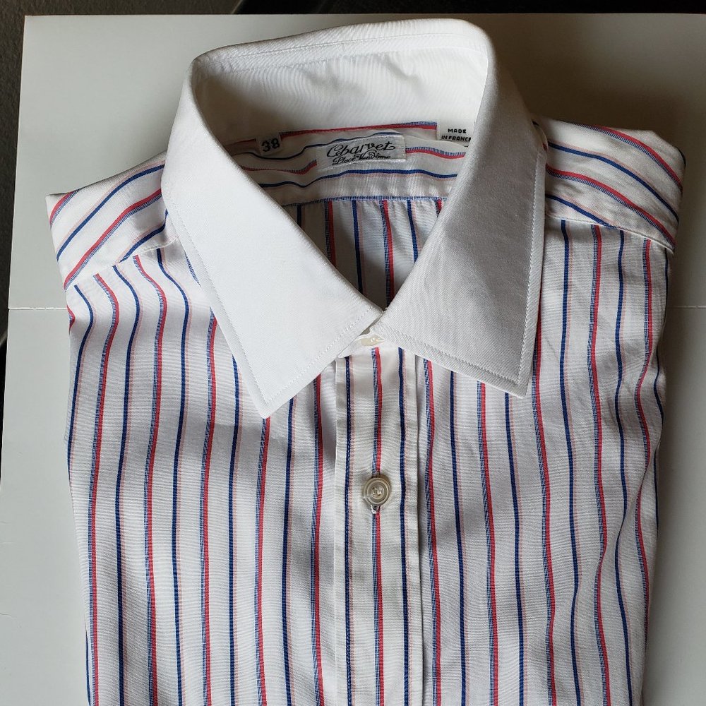 Men's Charvet of Paris Striped Dress Shirt 14.5"